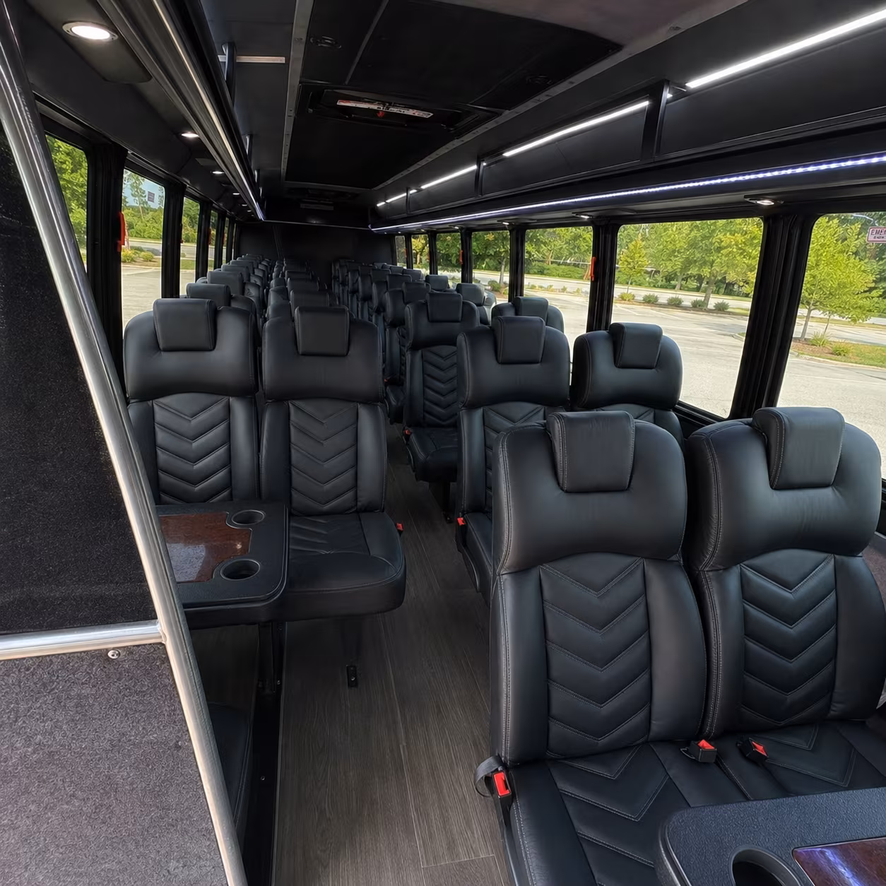 delray beach 25 passenger minibus inside