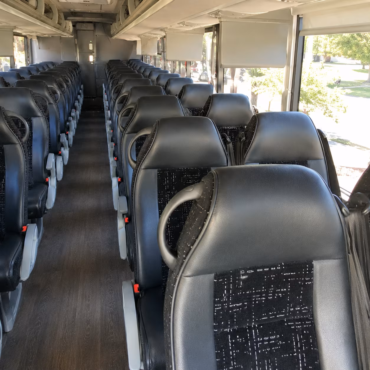 delray beach 56 passenger charter bus inside