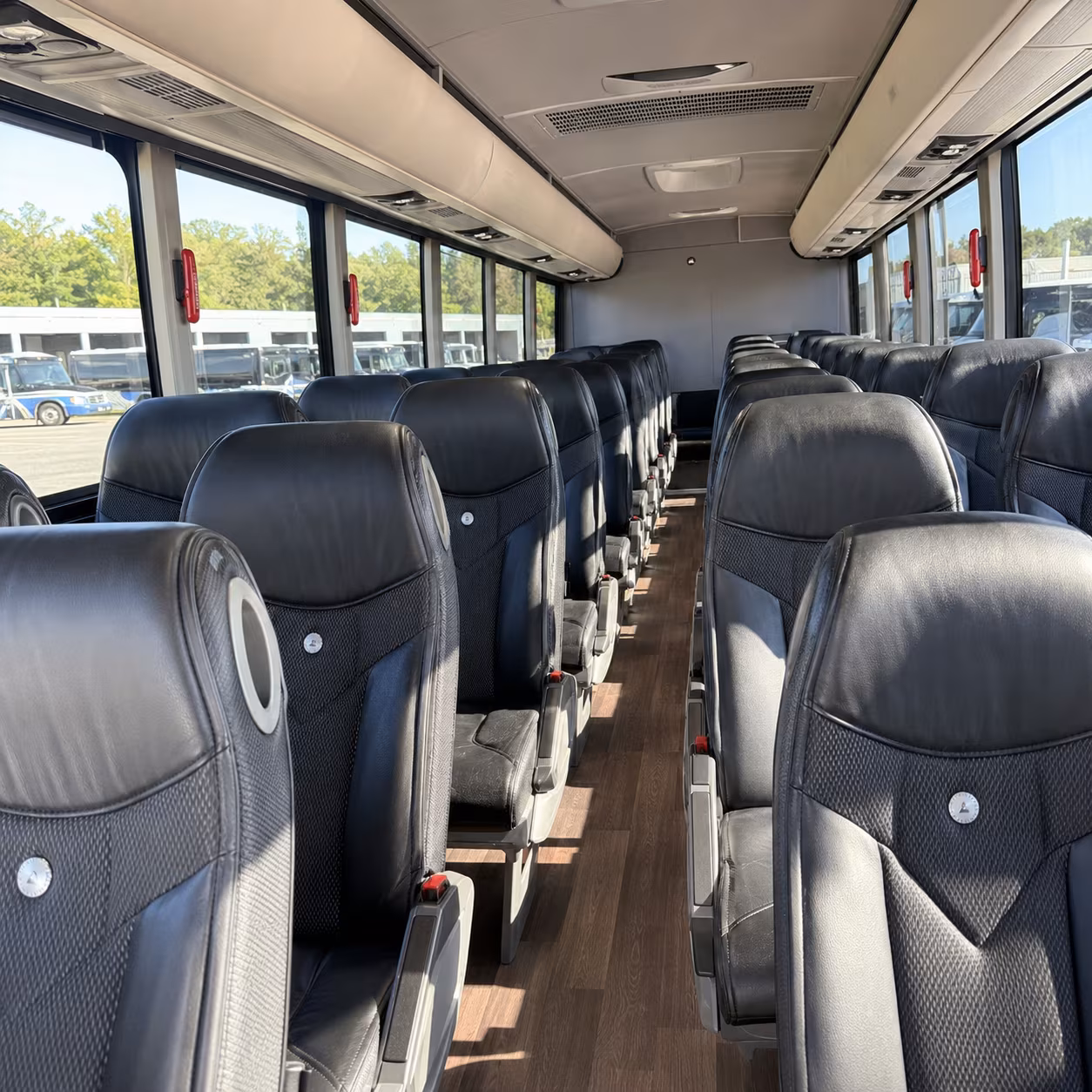 delray beach 56 passenger charter bus interior