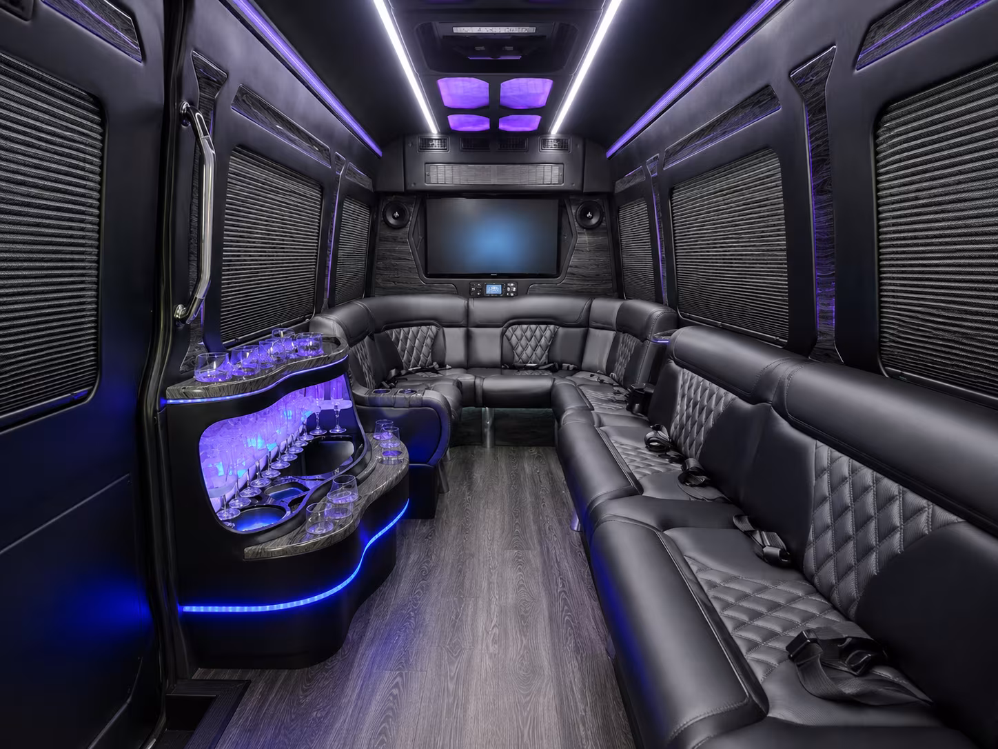 delray beach sprinter limousine inside